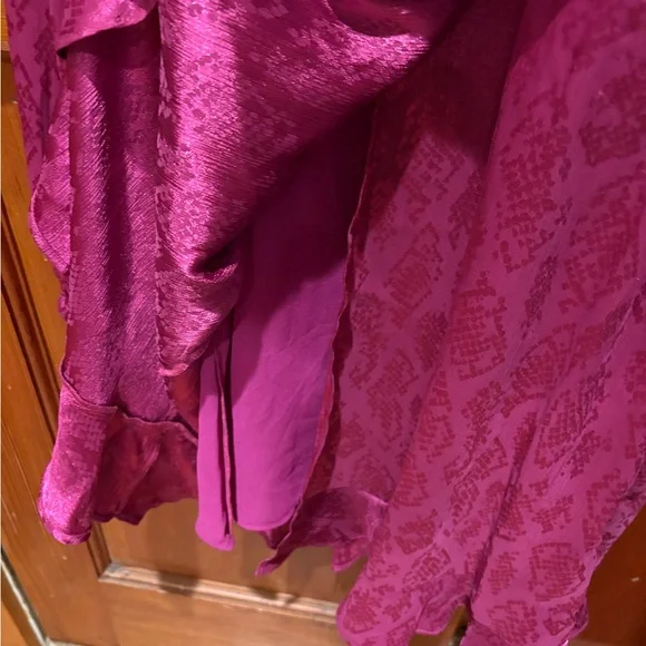 Michael Michael Kors Jacquard Snakeskin-Print Ruffled Mini Dress - NWT - Picture 12 of 17